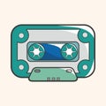 Audiotape theme elements vector,eps Royalty Free Stock Photo