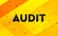 Audit abstract digital banner yellow background