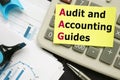 Audit and Accounting Guides AAG is shown using the text Royalty Free Stock Photo