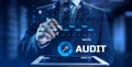 Audit Auditor Financial service compliance concept on screen