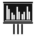 Audit banner graph icon, simple style Royalty Free Stock Photo