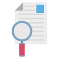 Audit, browsing Color Vector icon which can easily modify or edit Royalty Free Stock Photo