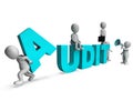 Audit Characters Shows Auditors Auditing Or Scrutiny Royalty Free Stock Photo