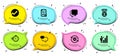 Audit, Chat message and Approved icons set. Timer, Graph chart and Best rank signs. Vector