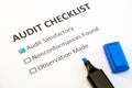 Audit checklist Royalty Free Stock Photo