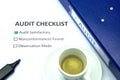 Audit checklist Royalty Free Stock Photo