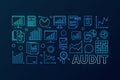 Audit concept blue business illustration Royalty Free Stock Photo