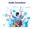 Audit consultant concept. Business operation research and analysis.