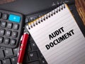 AUDIT DOCUMENT Royalty Free Stock Photo