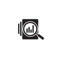 Audit document icon in flat style. Result report vector illustration on white isolated. Verification control business Royalty Free Stock Photo