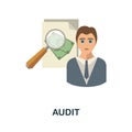 Audit flat icon. Colored element sign from bussines profession collection. Flat Audit icon sign for web design