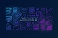 Audit horizontal vector colorful banner Royalty Free Stock Photo