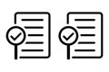 Audit icon. Simple element from audit collection. Document icon with magnifying glass and check mark. Royalty Free Stock Photo