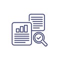 audit line icon on white