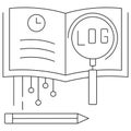 Audit Logs for Machine Learning Infrastructure Icon Royalty Free Stock Photo