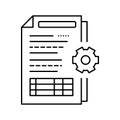 audit of operational processes and internal control systems line icon vector illustration