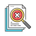 audit refuse color icon vector illustration