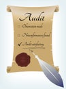 Audit report in antique style