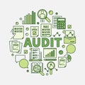 Audit round illustration Royalty Free Stock Photo