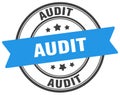 audit stamp. audit label on transparent background. round sign