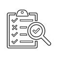 Audit Test icon. Outline Vector