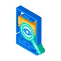 audit trail isometric icon vector illustration