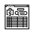 audit trail line icon vector illustration