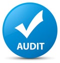 Audit (validate icon) cyan blue round button Royalty Free Stock Photo