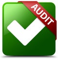 Audit validate icon green square button