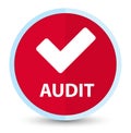 Audit (validate icon) flat prime red round button Royalty Free Stock Photo