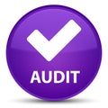Audit (validate icon) special purple round button