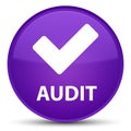 Audit (validate icon) special purple round button Royalty Free Stock Photo