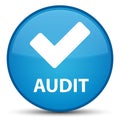 Audit (validate icon) special cyan blue round button Royalty Free Stock Photo