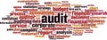 Audit word cloud Royalty Free Stock Photo