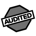 Audited stamp on white Royalty Free Stock Photo