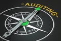 Auditing compass concept, 3d