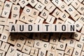 Audition word concept Royalty Free Stock Photo