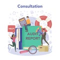 Auditor consultation. Business operation research and analysis.
