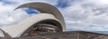 Auditorio de Tenerife, Santa Cruz de Tenerife, Espania - October 26, 2018: Looking east towards the entrance and the cafe of the