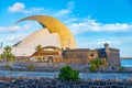 Auditorium Adan Martin behind castle of San Juan Bautista at Santa Cruz de Tenerife, Canary islands, Spain Royalty Free Stock Photo