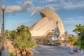 Auditorium Adan Martin at Santa Cruz de Tenerife, Canary islands, Spain Royalty Free Stock Photo