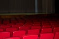 Auditorium with chairs red Royalty Free Stock Photo
