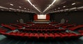 Auditorium cinema room scene Royalty Free Stock Photo