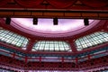 Auditorium domes and seats inside the Sun Yat-sen Memorial Hall in Guangzhou, China