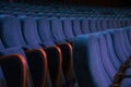 Auditorium, empty seats for spectators, before the event. chairs cinema Royalty Free Stock Photo