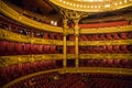 Auditorium inside of the Palais Garnier Opera Garnier in Paris, France. Royalty Free Stock Photo