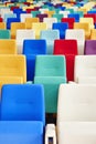Auditorium Seating of Many Colors Royalty Free Stock Photo