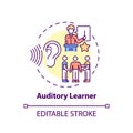 Auditory learner concept icon