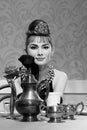 Audrey hepburn, famous hollywood actress wax statue at madame tussauds in hong kong