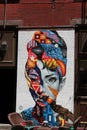 Audrey Hepburn murales in Little Italy - New York City Royalty Free Stock Photo